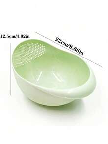 1pc Kitchen Rice Washer Strainer Colander Plastic Rice Washing Bowl Vegetable Fruit Drain Basket