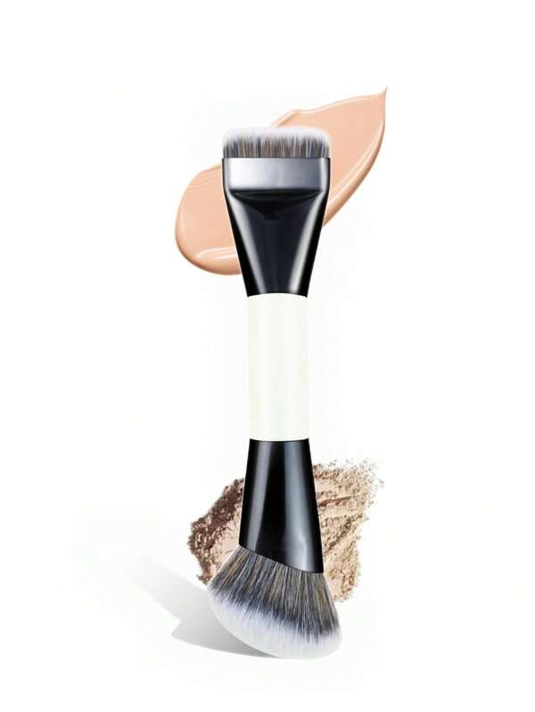 1pc Dual-Ended Foundation & Contouring Brush, Multi-Purpose Makeup Brush, Professional Cosmetic Brush