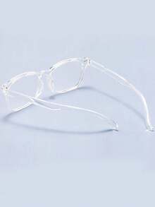 2 副女士方形耳钉点缀黑色透明眼镜适合学校透明眼镜配件女士眼镜配件 - 彩色 - 查看 8