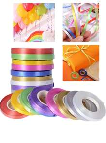 1/12pcs, Multi-Color Balloon Ribbon, 5.47/65.617/100 Yards Iridescent White Ribbon, Curling Ribbon For Gift Wrapping, Balloon Ribbon, Balloon String, Curly Ribbon, Gift Ribbon,Christmas
