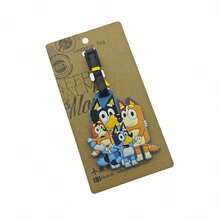 Bluey 1Pc Blueys Family And Friends Luggage Label Kawaii Luggage Tag Cartoon Bluey Bingo Dog Cute Coco Rusty Muffin Suitcase ID Address Holder Baggage Boarding Portable Party Favor Small Gifts Give Away