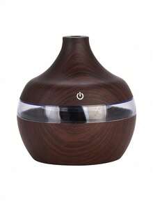 Wood Grain Humidifier With Night Light, USB Powered, Suitable For Bedrooms And Offices, Atomization Mode, Maximum Humidity 300ml/H, Applicable Area 10-20㎡, Touch Control Operation, Silent Operation, Bedroom Humidifier, Simple Design, Natural Beauty, Quiet Operation - Multicolor - View 15