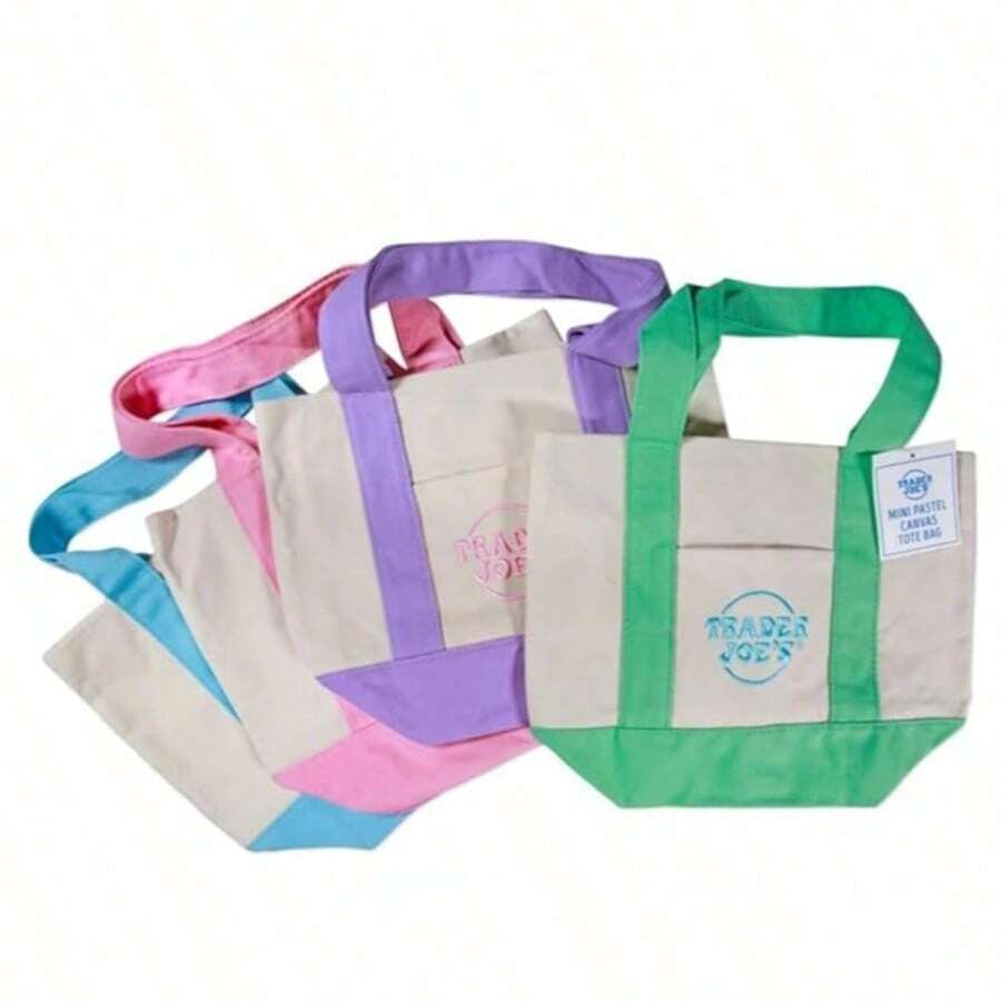 4Pcs-Set Of Four Trader Joe's Mini Canvas Totes Bags - 4 chiếc - Xem 1