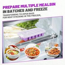 Silicone Freezer Molds With Lids, Silicone Soup Freezer Container Molds, Easy Meal Prep Container And Kitchen Storage Solution For Freeze  Store Soup, Sau, Broth, Leftovers(Purple6)