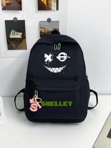 定制专属背包，印上个性化姓名或节日祝福。定制您的专属背包。全新开学季背包，男女学生皆宜，采用尼龙拉链设计，休闲百搭，适合大学生、初中生和小学生。您可以印上姓名、字母、幸运数字等。