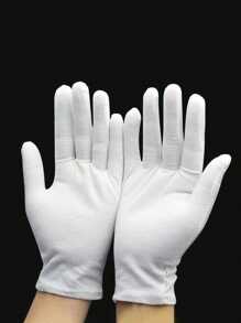 1/2/3/5/10双白色手套，适用于湿疹和干手 - 带衬里的透气工作手套 - 保湿SPA柔软珠宝检查手套 - 弹性贴合布手套，适合大多数女性 - 彩色 - 查看 3
