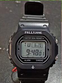 Relógio Masculino Digital Original Preto - A prova de agua - Preto - Visão 3