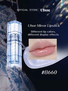 Uhue 镜面唇彩 B660，玻璃般光泽，水润透亮，丰盈效果，柔滑滋养，显色度高，3毫升/0.1液盎司 - B660 - 查看 1
