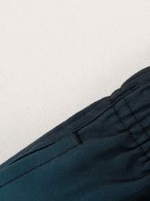 Tween Boy Ombre Print Drawstring Waist Swim Shorts - Green - View 4