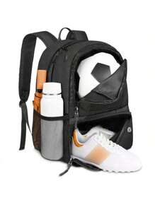 New Large Capacity Detachable Ball Compartment Basketball Bag, Multifunctional Student Outdoor Sports Training Bag, Portable Soccer Ball Bag