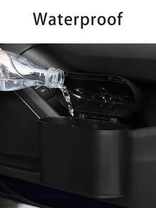 1 件防漏迷你车载垃圾桶带盖，含 30 个垃圾袋，方便卫生的汽车配件，车门悬挂式女士储物收纳盒，旅行必备品，返校宿舍储物秋季装饰