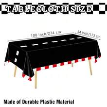 4-Pack Racing Car Tablecloths For Birthday Party Decorations, 54x108 Inch - Race Car - View 6