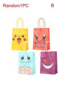 pokemon 1/4/8 Stücke Pokemon Pokémon Geschenktüten mit Pikachu und Spritze - Süße Partytüte für Geburtstage, Veranstaltungen und Feiern, perfekt für Fans und um jedem Anlass Spaß zu verleihen (einige Teile können zufällig sein)