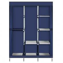 Non-Woven Wardrobe 4 Layers 8 Compartments 125*43.18*180cm - Navy Blue