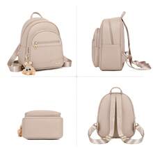 Mini Backpack Purse For Women With Doll Charm,Large Capacity, Triple Zipper, PU Leather, Suitable For Back To School, Travel,Camping,Holiday, Work Bag, Gift For Mom And Girlfriend - 彩色 - 查看 7