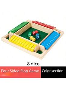 1 套豪华双面、四面、六面棋盘游戏套装（含骰子）、派对俱乐部成人家庭饮酒游戏 - 彩色 - 查看 3