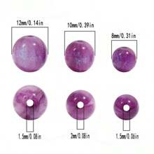 8/10/12mm 1 件圆形星空美人鱼公主亚克力珠，用于手工珠宝制作的装饰珠，手链、项链、手机链、DIY 珠宝工艺品，情人节、生日、圣诞节的最佳礼物