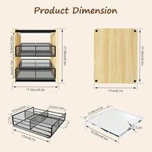 Tea Bag Organizer, Tea Organizer And Storage With Drawers, Tea Box Tea Bags, Wooden Tea Bag Holder Kitchen, Countertop, Office, Tea Station (Natural Wood)2025 - Natural Wood - View 3