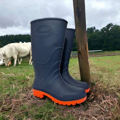 Botas De Lluvia Pvc Duramil Trueno Edición Especial azul Marino