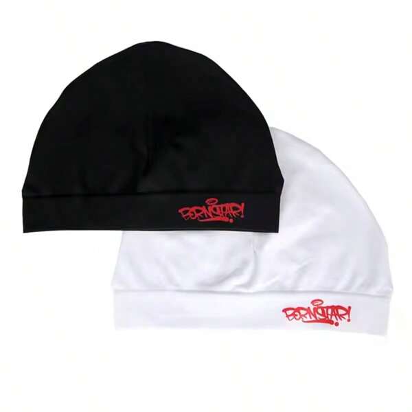 1 pieza Gorro tipo gorro de unicolor con estampado de calavera de nailon, unisex para deportes y uso casual, gran opción de regalo para todas las estaciones