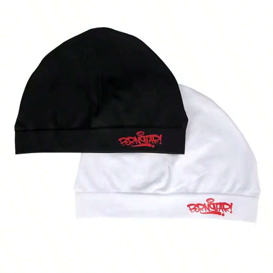 1pc Solid Color Street Style Nylon Skull Print Beanie Hat, Unisex Sports & Casual Wear, Great Gift Choice For All Seasons Fall Outfit