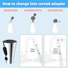 Multifunktionell köksblandarförlängare och stänksäker trycksprutaadapter för badrum (internationell universell engelsk beskrivning) Detta mångsidiga tillbehör fungerar både som en multifunktionell köksblandarförlängare och en stänksäker trycksprutaadapter för badrum.