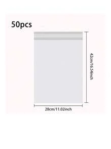 10/20/30/40/50个装耐用白色快递袋 - 加厚、防水、防撕裂塑料邮寄袋，粘合牢固，适用于服装包装和小企业运输