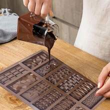 1 包迪拜巧克力棒开心果深模具，厚填充硅胶模具，用于填充 Knafeh 开心果棒大号厚糖果模具分开