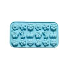 1 件硅胶花巧克力模具雏菊郁金香花蝴蝶结模具用于糖果、果冻、冰块、布丁、肥皂、饼干制作，可重复用于烘焙甜点 - 彩色 - 查看 11