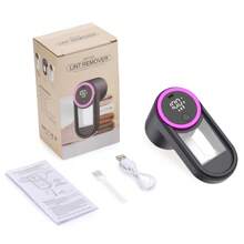 Hailicare 衣物除毛器 LED 数字显示 3 档速度 毛衣剃毛器 电动除毛球器 USB 充电式便携式毛球修剪器 毛衣除毛器 去除衣服绒毛 绒球