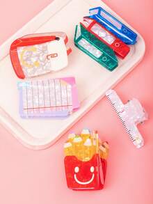 1pc Cute Cartoon Stationery Hair Clip, New Hair Claw Clip For Updo, Women Creative Cartoon Memo Pad Stand Hair Accessory, Suitable For Daily Commute, Holiday Party, Gift For Friends, Girlfriend Hair Accessories Autumn Accessories - Multicolor - View 1