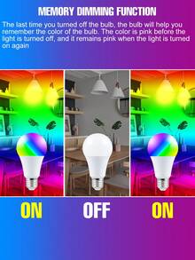 25W RGB LED 灯泡带遥控器，彩色室内 220V/110V 多色变色可调光嵌入式吊灯灯泡 5W RGBW 冷白/RGBWW 暖白 10W 智能电竞室卧室床头圣诞节万圣节节日礼物夜间装饰照明 15W 动态 4 种模式 15 种颜色派对酒吧聚光灯 20W 可调亮度客厅背光壁灯氛围灯 - RGB Bulb-with 24key Remote(E27/E26) - 查看 7