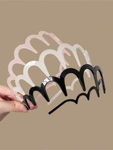 3 件装女孩简约优雅返校防滑头带，甜美发饰 - 彩色 - 查看 7