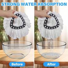 Mop Replacement Heads For O Cedar: Mop Replace Head Easy Wring Spin - Mop Heads Replacements Easy To Clean Install And Replaceable Mop Head Machine Washable (6pack)