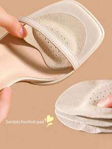 1 Paar Vorfußpolster, geeignet für High Heels, weich stoßabsorbierend, schweißabsorbierend rutschfest, selbstklebende unsichtbare Vorfußpolster, geeignet für Sommersandalen & High Heels - Verschiedenfarbig - Übersicht 6