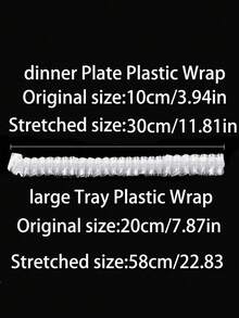 50 件装透明塑料托盘食品盖：适用于尺寸小于 70 厘米/27.6 英寸的 A+B 尺寸托盘 - 透明 - 查看 9