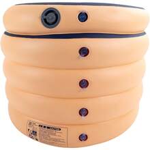 HaroldDol PVC Inflatable Spa Pool, 84 * 140 * 74cm, Foldable Adult Bath Tub With Air Pump, Pool In Summer, Freestanding Bathtub For Home Spa (Orange) - Orange and Blue - View 8