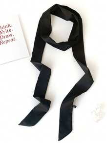 1 Pc Women's Extra Long Scarf Shawl, Fashionable All-Season Versatile Accessory, Can Be Used As Necktie, Headband, Decorative, Vintage Elegant