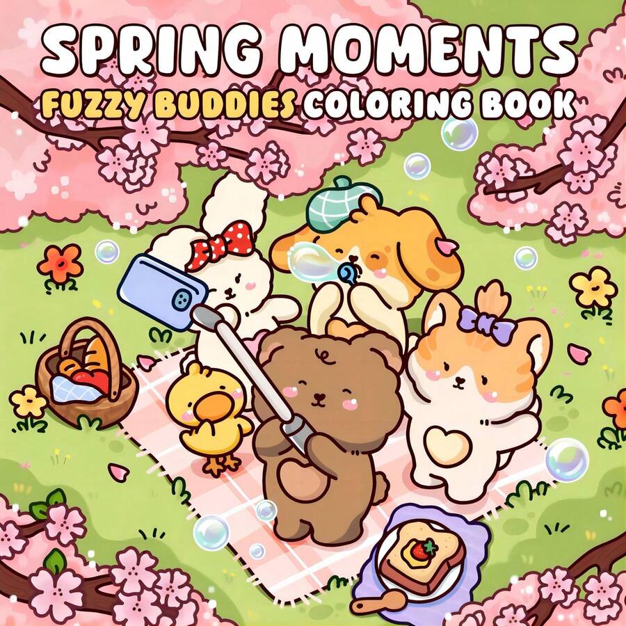 1pc Spring Moments:Coloring Book For Adults And Teens, Easy Colouring Book Super Cute Designs Of Cozy, Hygge Spaces For Relaxation (Cozy Spaces Coloring) Kids Graffiti Painting Book Painting Book Montessori Drawing Toys Creative Gift Christmas.Children's Early Education Puzzle Educational Toy Handmade Drawing Kit (Default Without Pen)