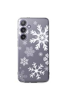 1 chiếc ốp lưng điện thoại mềm hình bông tuyết Giáng sinh, tương thích với iPhone 17/17 Air/17 Pro/17 Pro Max, Honor, Redmi, Galaxy A04e/12/A13/A14/A34/A50/A52/A53/A54/S21/S22/S23/S24/S25/S25Ultra, 6A/7A/8A, 12T/13T - Trong sáng - Xem 7