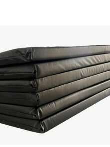 1 Colchonete Preto Para Escolas E Creches  90x40x3 com Espuma Macia Impermeável Compacto D23 - Preto - Visão 1