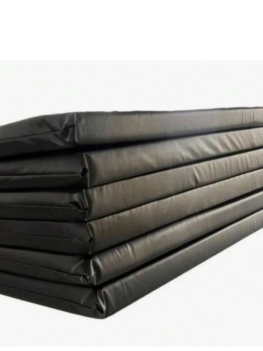 1 Colchonete Preto Para Escolas E Creches  90x40x3 com Espuma Macia Impermeável Compacto D23 - Preto - Visão 1