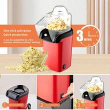 Hot Air Popcorn Popper, Healthy And Delicious Popcorn In Minutes, Fast And Easy-To-Use, Built-In Measuring Cup And Butter Warmer, Hot Air Popcorn Popper Maker With Measuring Cup To Portion Popping Corn Kernels - US A Type Plug(110-127V) - View 4
