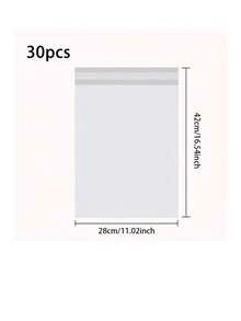 10/20/30/40/50个装耐用白色快递袋 - 加厚、防水、防撕裂塑料邮寄袋，粘合牢固，适用于服装包装和小企业运输