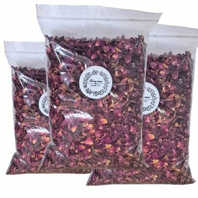 1pc 30/330g Dried Plant Dried Flowers Dried Petals Candle Fragrance Rose Petals LOVEME White Craft Decor, Dried Flowers Immortal Flowers Decor Real Flowers Decor, Suitable For Holiday Romantic Wedding Decor, Multicolor Confetti Decor, Home Fragrance Raw Material, Bath & Shower, Suitable For Soap And Candle Making, Party Wedding Decor, Suitable For Wardrobe, Kitchen, Shoe Cabinet, Air Freshener, Dried Red Rose Petals, Suitable For Foot Bath, Full Body Bath Spa, DIY Crafts
