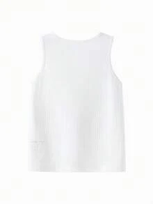 mini bala Girls Baby Tencel Tank Top Moisture-Wicking Breathable Undershirt - Beige - View 2