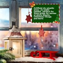 50g/200g/100g Winter Wonderland Snowflake Illusion - Glossy Artificial Snowflake Decorations, Perfect For Christmas And Holiday Celebrations - Magical Photo Props And Holiday Scene Enhancers For Home, Office, Party - No Electricity Required, Winter Wonderland Decoration Home Decor Christmas Decorations Room Decor