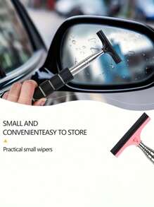 Car Side Mirror Rearview Mirror Wiper, Retractable Windshield Wiper, Car Glass Cleaner With Extendable Handle, Portable Cleaning Tool, Retractable Wing Mirror Wiper Cleaner, Portable Car Window Cleaner Snow Brush, Auto Parts, Car Accessories