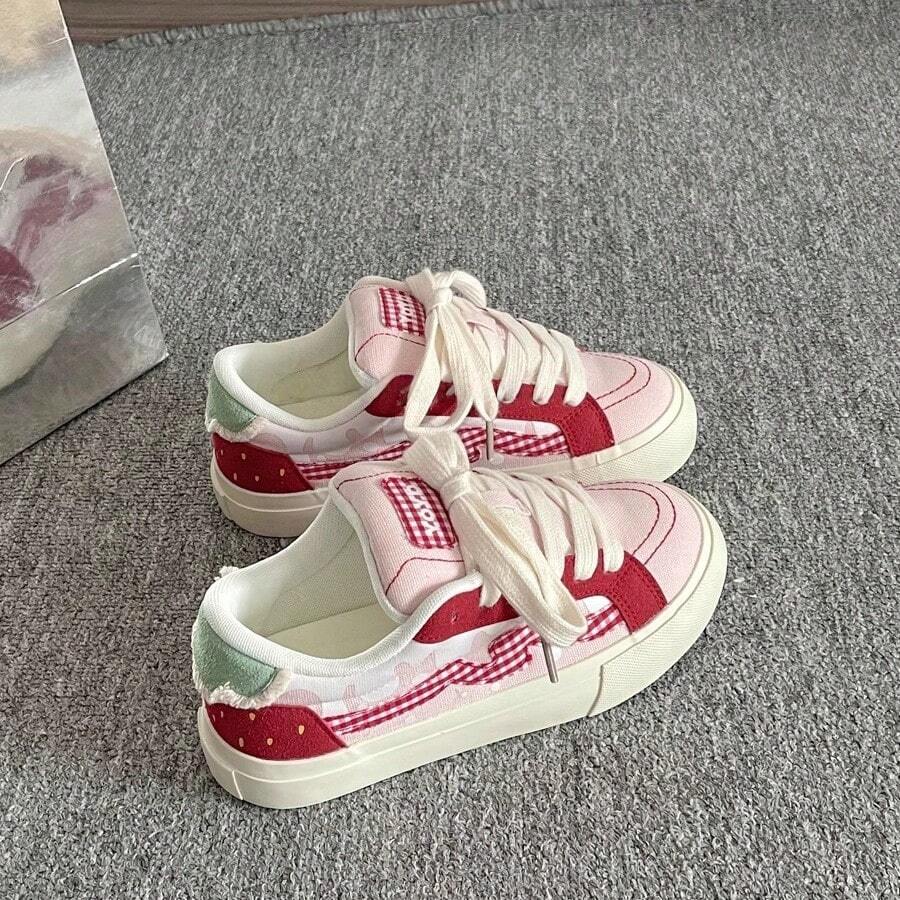 Women Canvas Shoes - 米綠 - 查看 1