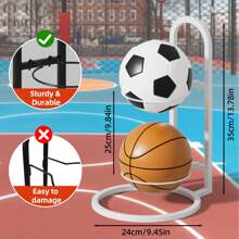 Multi-Layer Basketball, Football, Volleyball Ball Storage Rack, Suitable For Home, Living Room, Bedroom, Garage, Ball Organization And Storage Shelf